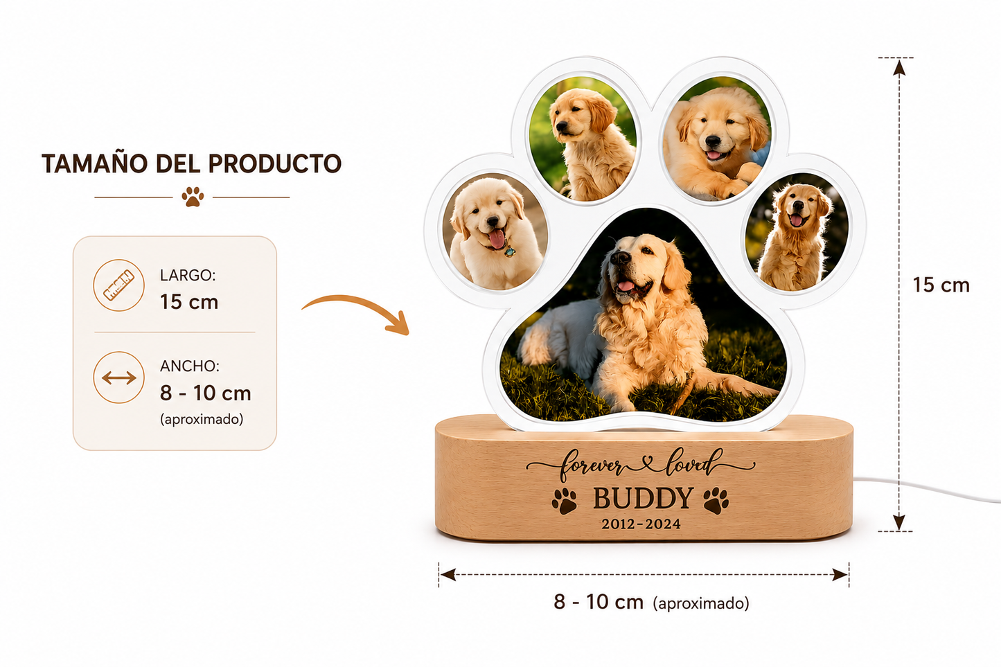 Cuadro de mascota personalizable